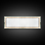 Crooked Lake Indiana Framed Canvas Print, Midcentury Modern Panoramic Wall Art, Living Room Decor, Pop Art, Travel Poster Art, Scenic Nature Painting, Lake House Decor