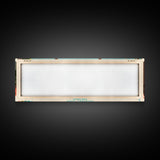 DeQueen Lake Arkansas Framed Canvas Print, Midcentury Modern Panoramic Wall Art, Living Room Decor, Pop Art, Travel Poster Art, Scenic Nature Painting