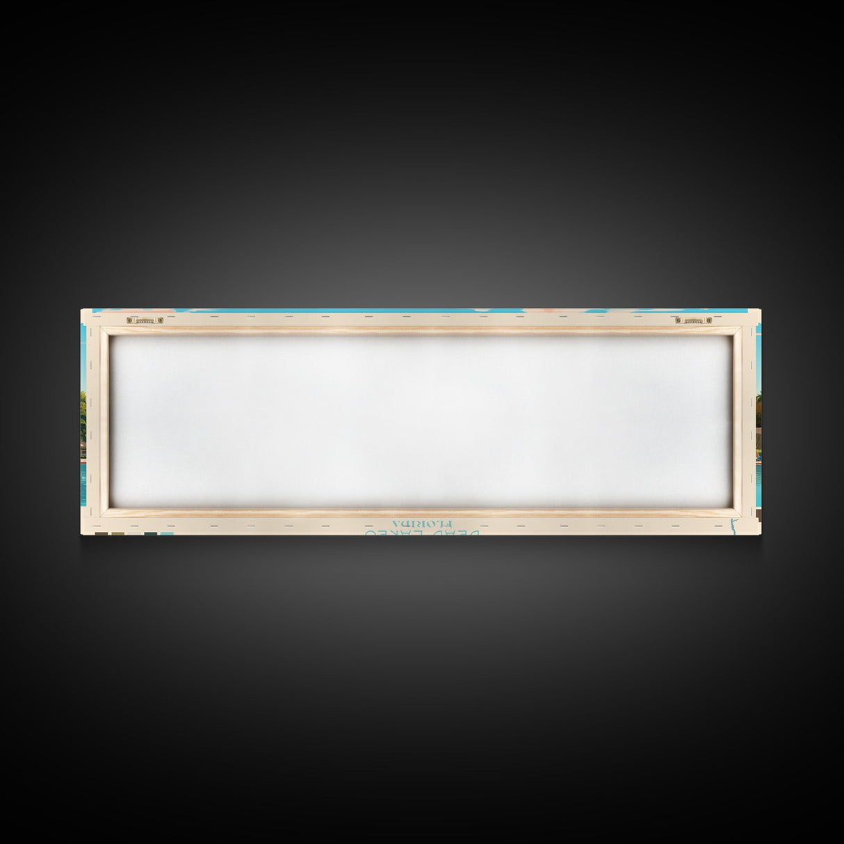 Dead Lakes Florida Framed Canvas Print, Midcentury Modern Panoramic Wall Art, Bedroom Decor, Pop Art, Travel Poster Art, Scenic Nature Painting