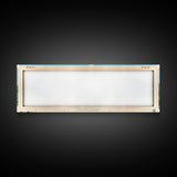 Diamond Hill Reservoir Rhode Island Framed Canvas Print, Midcentury Modern Panoramic Wall Art, Living Room Decor, Pop Art, Travel Poster Art, Scenic Nature Painting