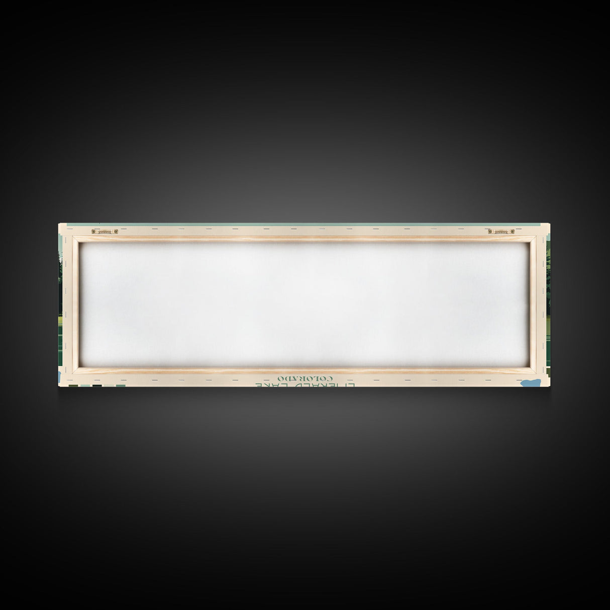 Emerald Lake Colorado Framed Canvas Print, Panoramic Art, Midcentury Modern, Pop Art, Living Room Wall Art, Travel Poster, Lake Art