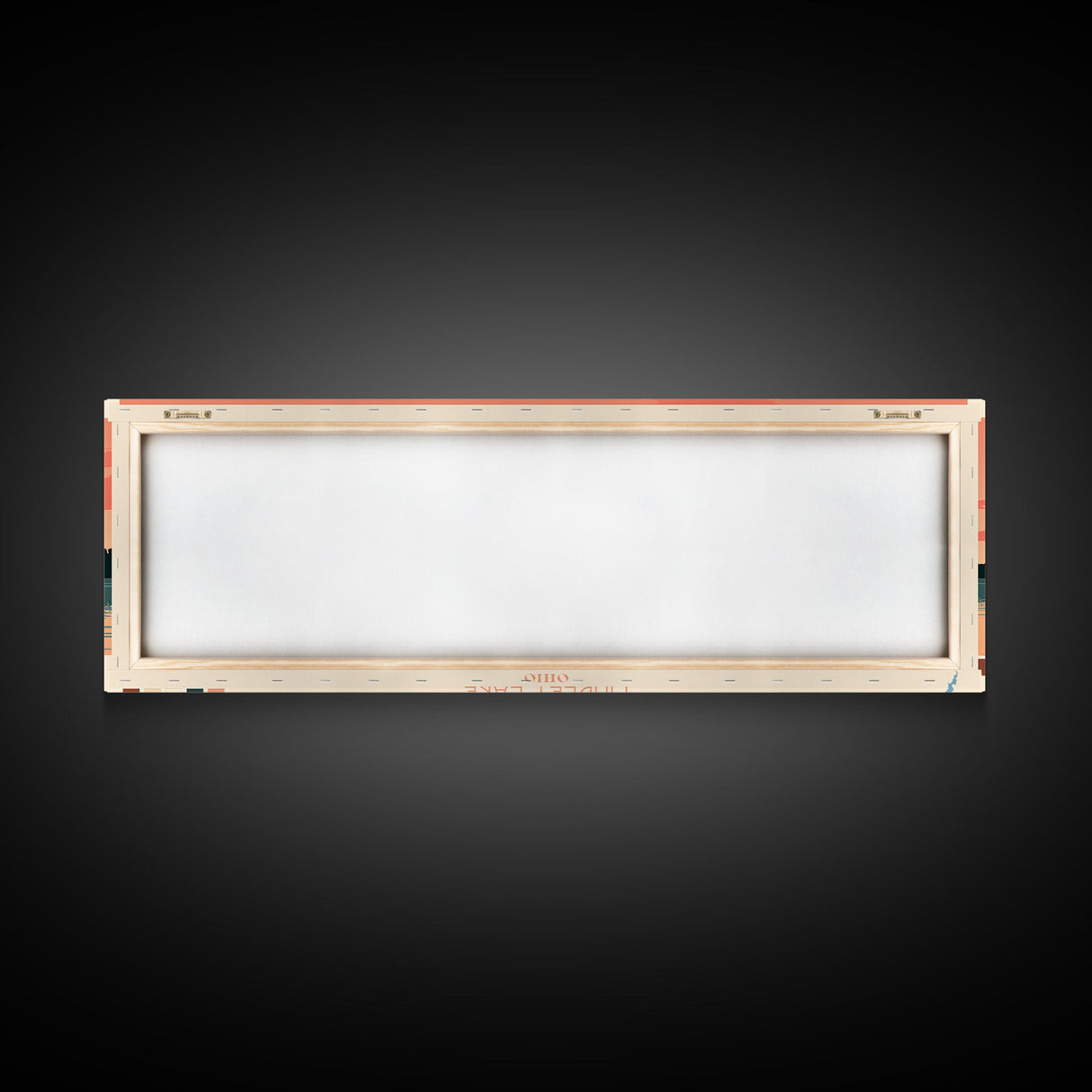 Findley Lake Ohio Framed Canvas Print, Panoramic Wall Art, Midcentury Modern, Pop Art, Bedroom Decor, Travel Poster, Nature Art, Artistic Decor