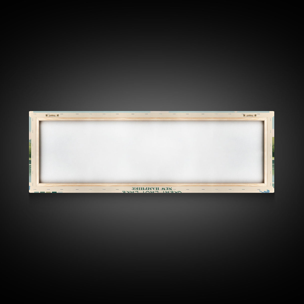 Great East Lake New Hampshire Framed Canvas Print, Panoramic Wall Art, Midcentury Modern, Pop Art, Living Room Decor, Travel Poster, Nature Art, Lake House Decor