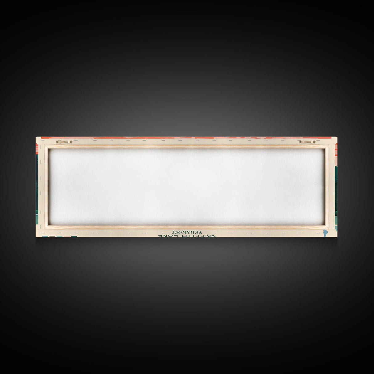 Griffith Lake Vermont2 Framed Canvas Print, Panoramic Art, Midcentury Modern, Pop Art, Bedroom Decor, Travel Poster, Artistic Decor, Home Decor