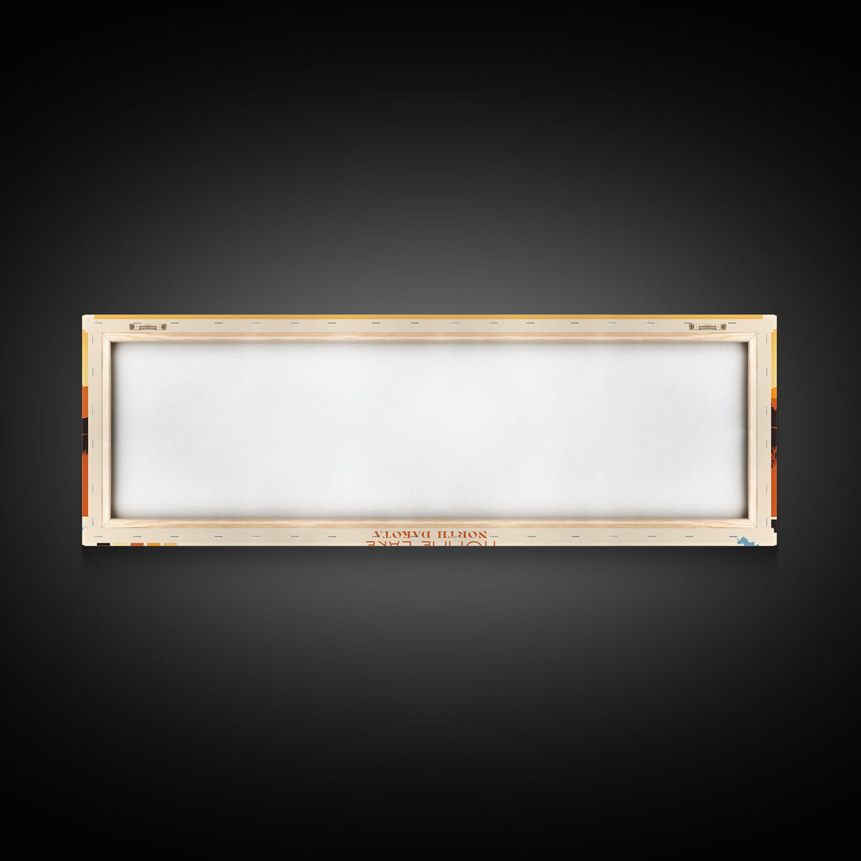 Homme Lake North Dakota Framed Canvas Print, Panoramic Wall Art, Midcentury Modern, Pop Art, Bedroom Decor, Travel Poster, Artistic Home Decor