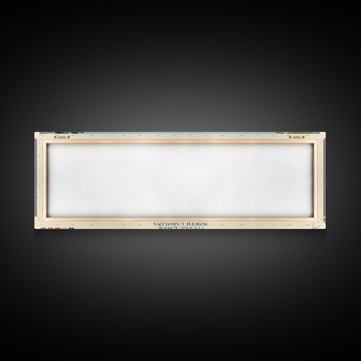 Hyco Lake North Carolina Framed Canvas Print, Panoramic Art, Midcentury Modern, Pop Art, Living Room Wall Art, Travel Poster, Lake House Art