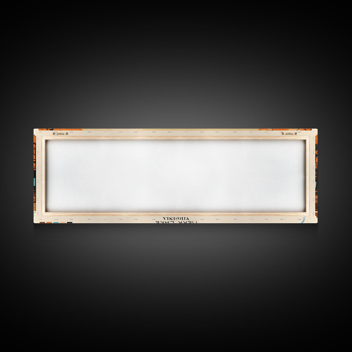 Kerr Lake Virginia Framed Canvas Print, Panoramic Wall Art, Midcentury Modern, Pop Art, Bedroom Decor, Travel Poster, Nature Art