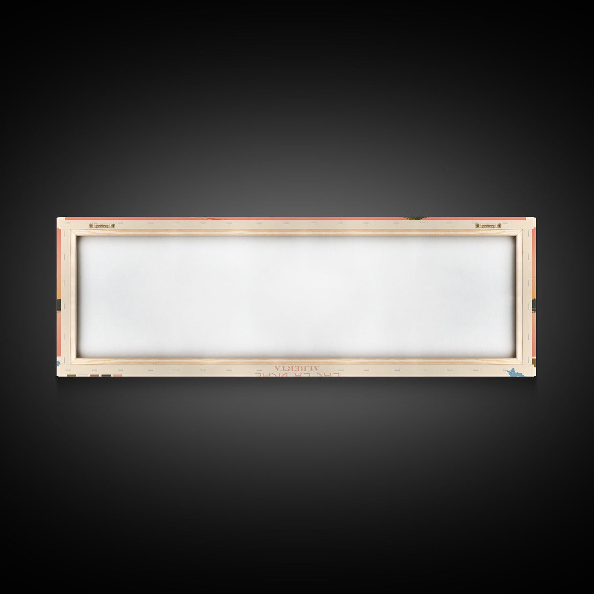 Lac La Biche Alberta Framed Canvas Print, Panoramic Art, Midcentury Modern, Pop Art, Living Room Wall Art, Travel Poster, Lake House Decor