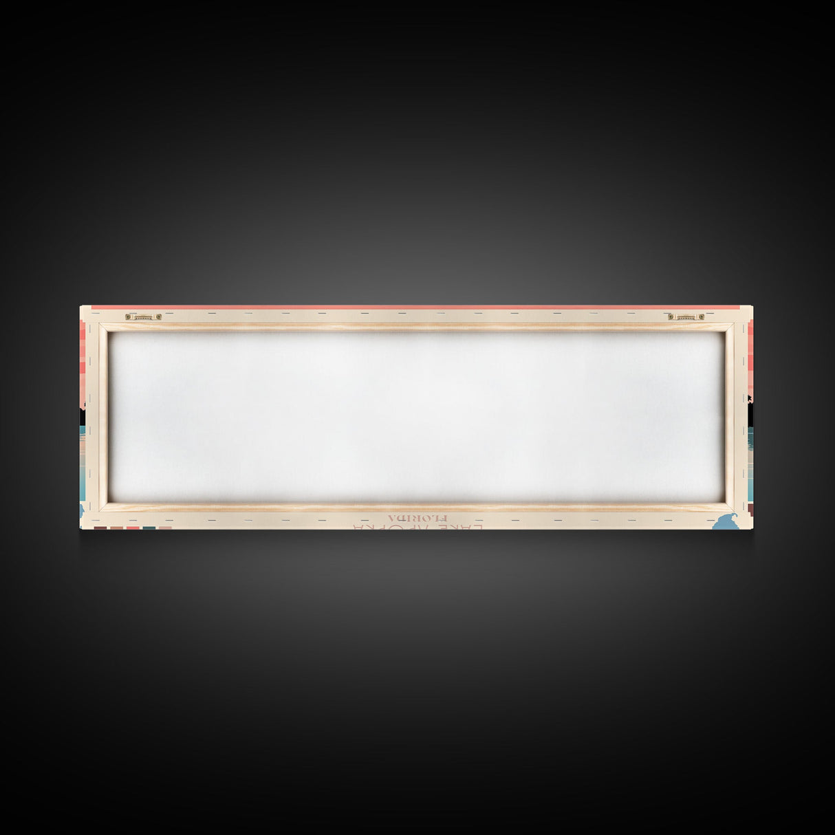 Lake Apopka Florida Framed Canvas Print, Panoramic Art, Midcentury Modern, Pop Art, Living Room Wall Art, Travel Poster, Lake House Decor