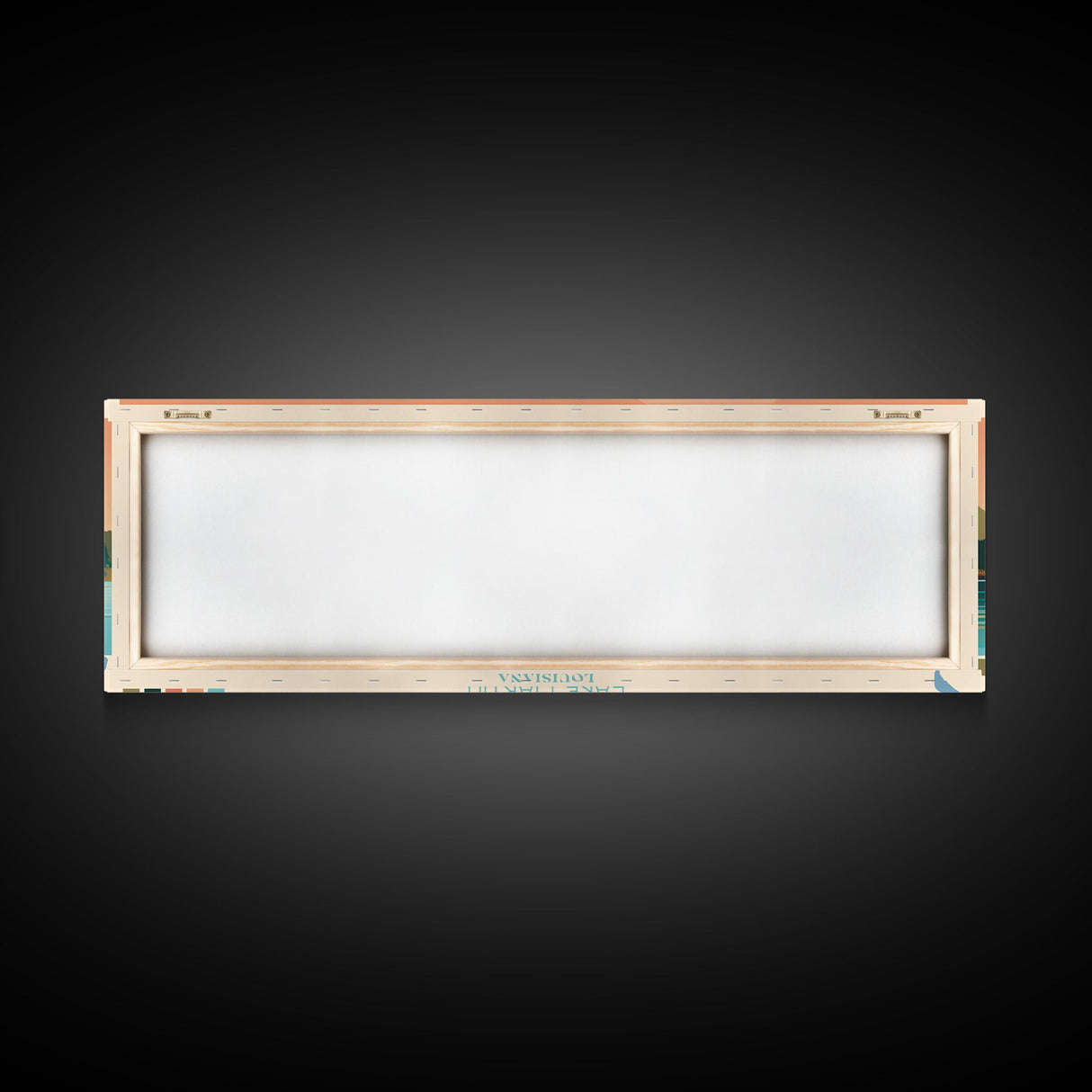 Lake Martin Louisiana Framed Canvas Print, Panoramic Wall Art, Midcentury Modern, Pop Art, Bedroom Art, Travel Poster, Lake House Decor