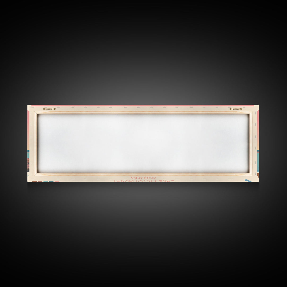 Lake McConaughy Nebraska Framed Canvas Print, Panoramic Wall Art, Midcentury Modern, Pop Art, Living Room Decor, Travel Poster