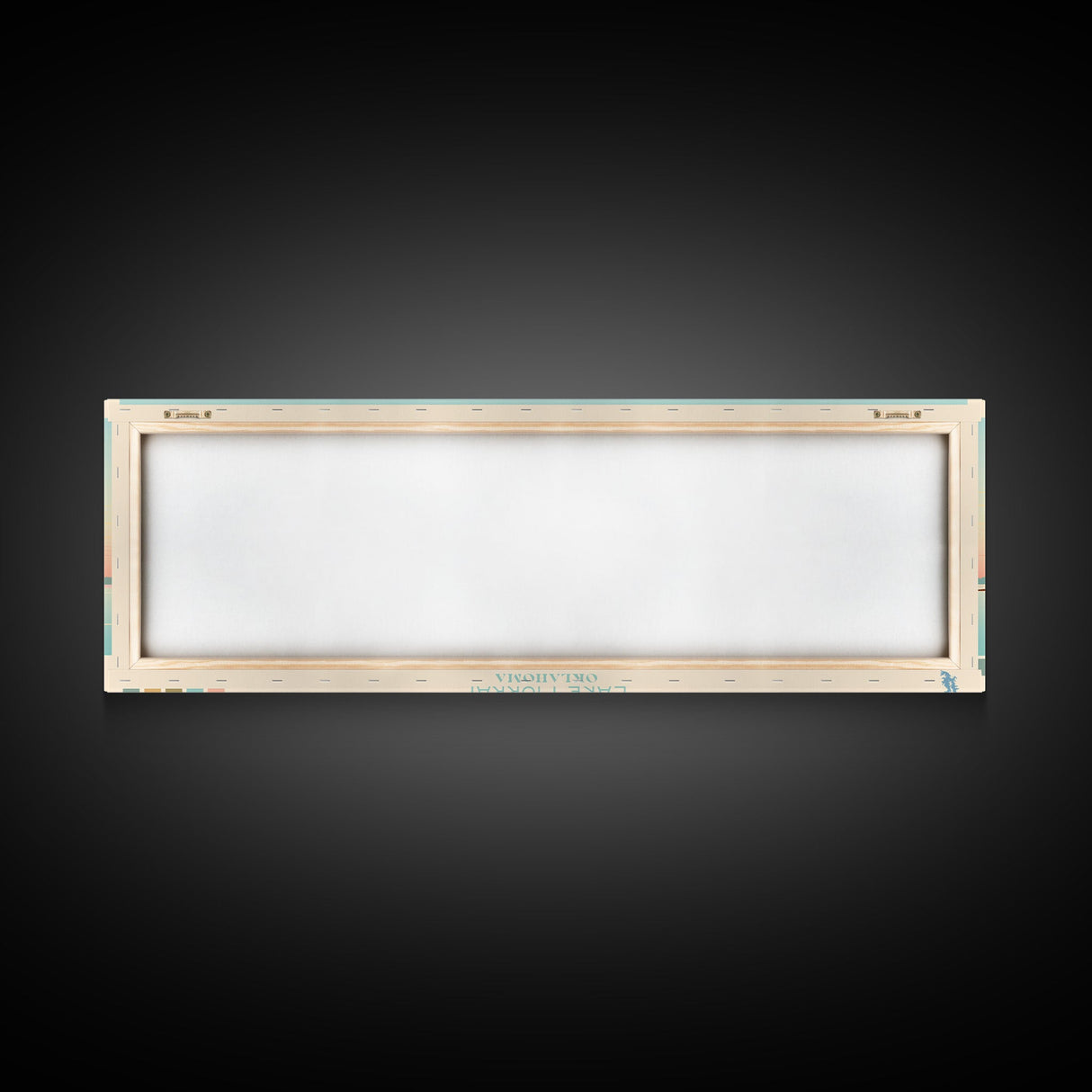 Lake Murray Oklahoma Framed Canvas Print, Panoramic Wall Art, Midcentury Modern, Pop Art, Living Room Decor, Travel Poster