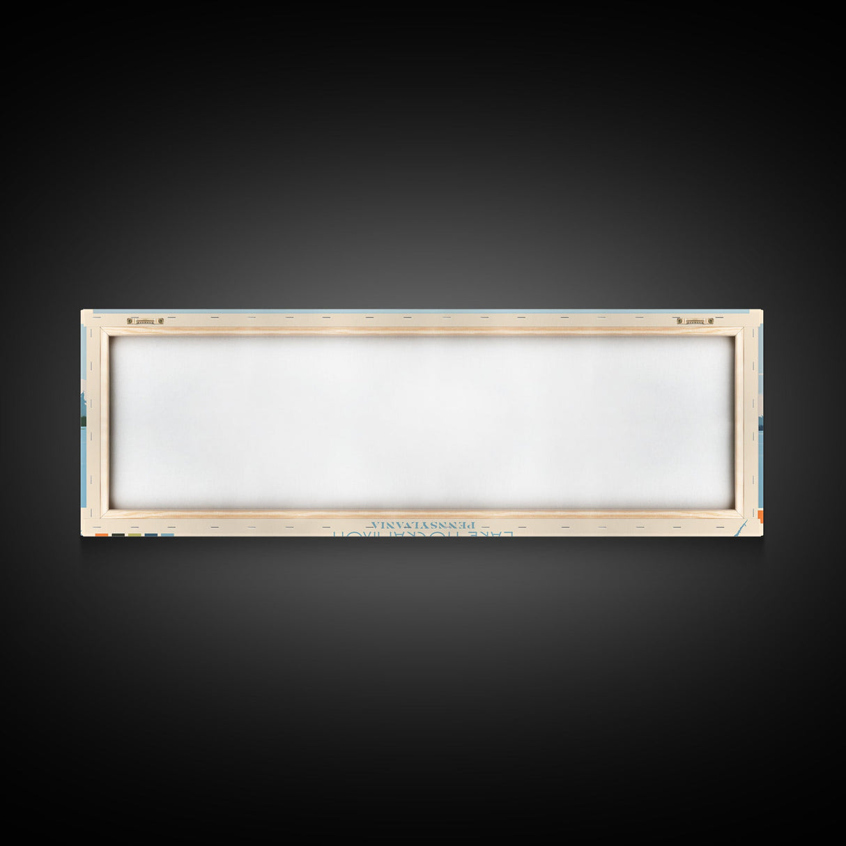 Lake Nockamixon Pennsylvania Framed Canvas Print, Panoramic Wall Art, Midcentury Modern, Pop Art, Living Room Decor, Travel Poster, Lake House Art