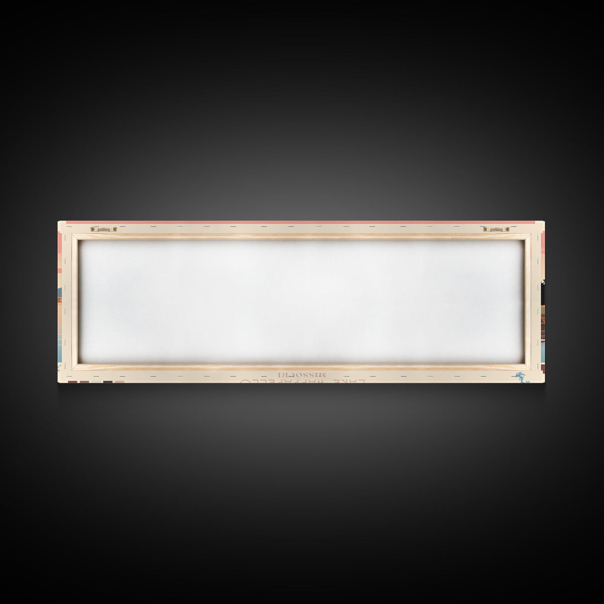 Lake Wappapello, Missouri Panoramic Wall Art Framed Canvas Print, Midcentury Modern, Pop Art, Home Decor, Travel Poster, Bedroom Art