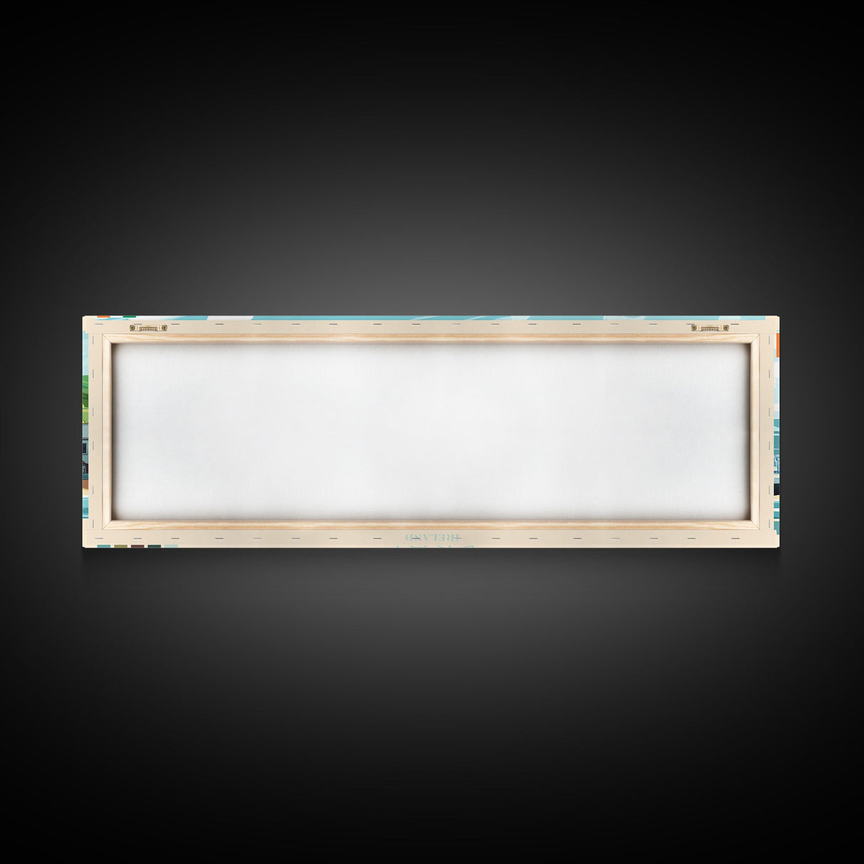 Bray, Ireland Panoramic Travel Poster Canvas Print, Bray, Ireland Painting, Ireland Art, Bray Travel Art, Guest Room Painting