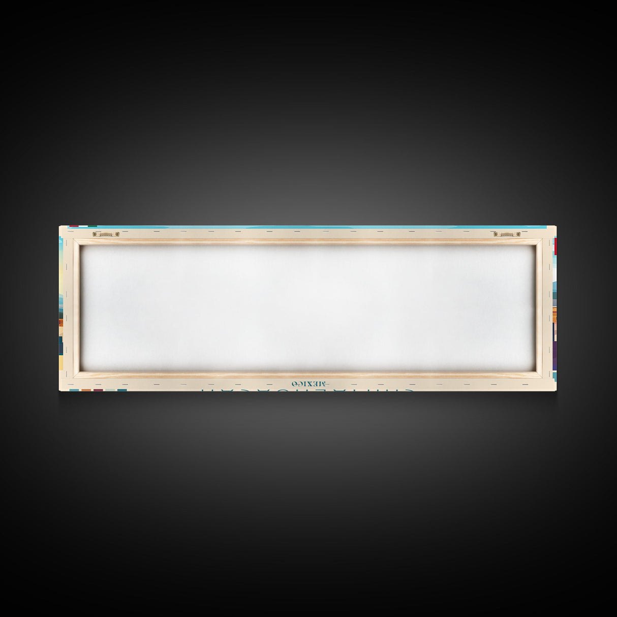 Chimalhuacan, Mexico Panoramic Travel Poster Canvas Print, Chimalhuacan, Mexico Painting, Mexico Art, Chimalhuacan Travel Art, Guest Room Painting