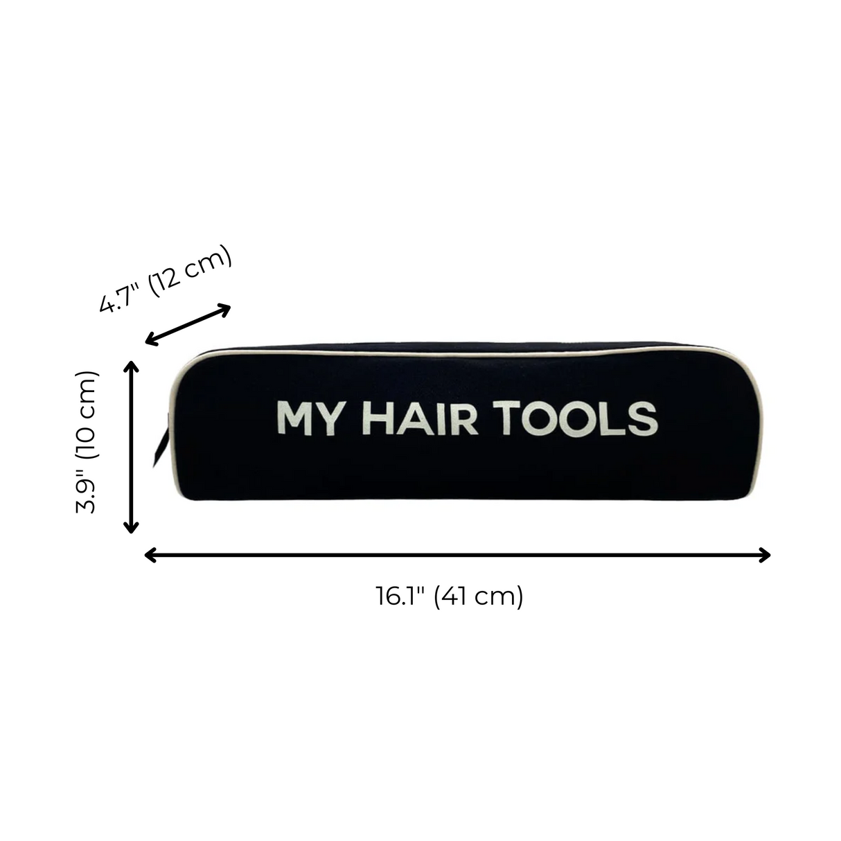 Roomy Hair Wrap Tools Travel Case – Black