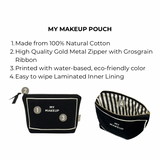 My Makeup Pouch, Coated Lining – Black