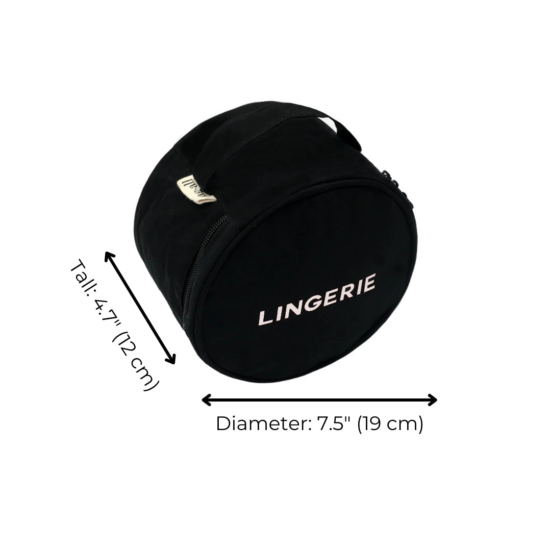 Round Lingerie Case, Black