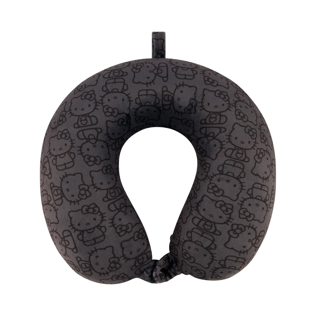 Hello Kitty All Over Icon Almohada de viaje para el cuello de espuma viscoelástica, color negro