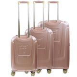 Disney Minnie Mouse - Equipaje con ruedas (3 piezas), color dorado rosa