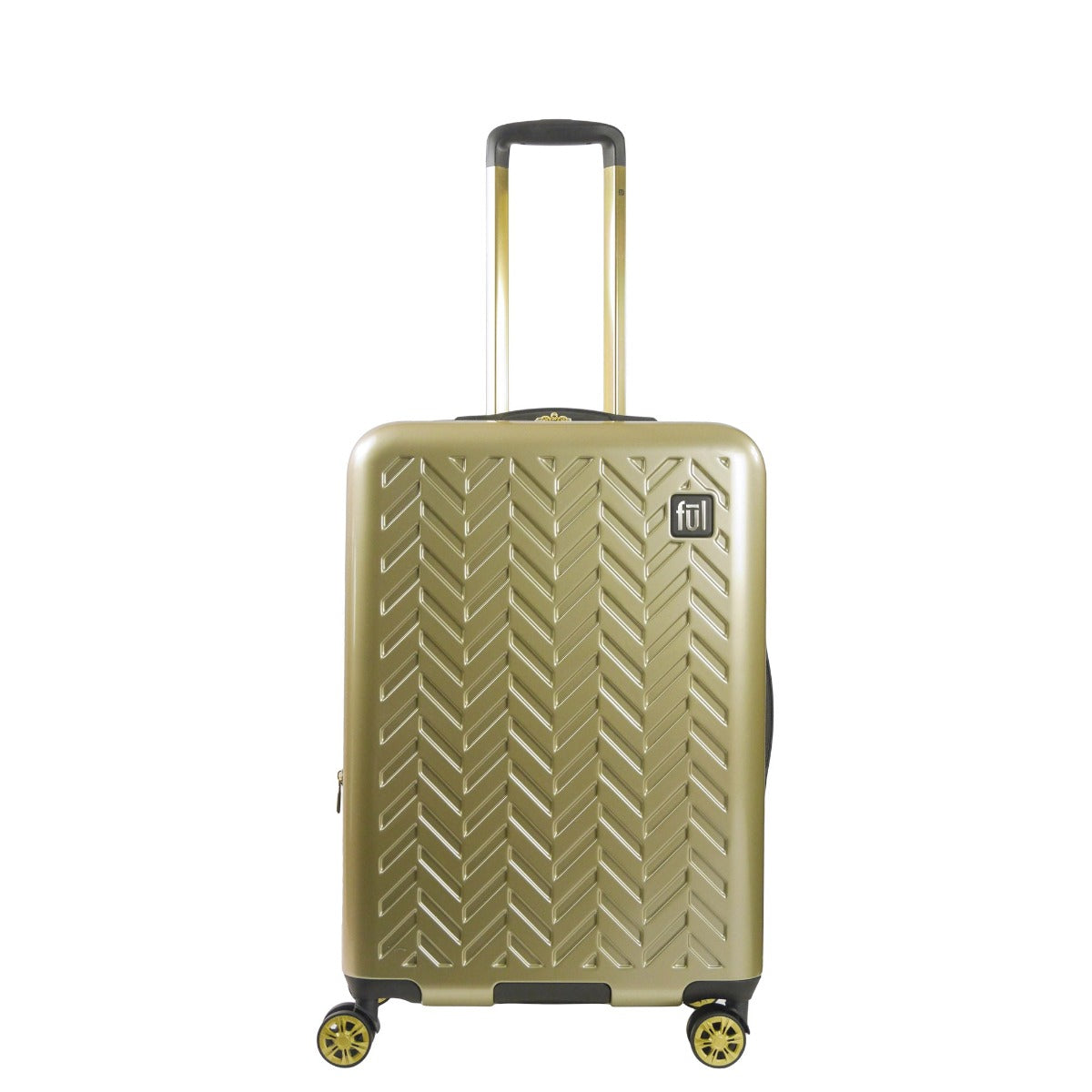 Equipaje giratorio rígido expandible Ful Groove de 27", dorado