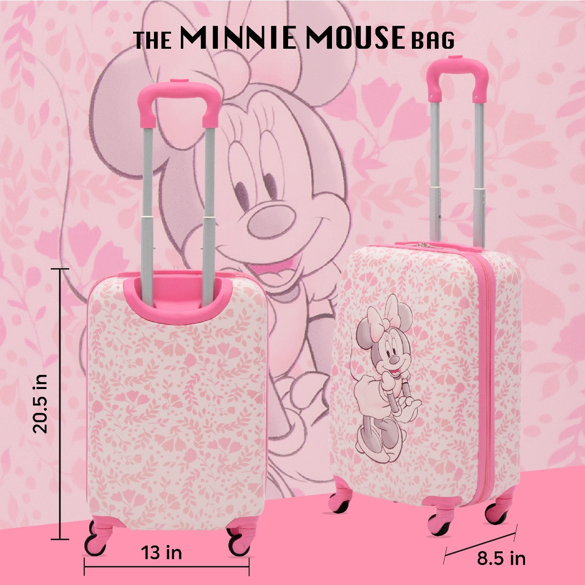 Disney Ful Minnie Mouse Floral Pink Kids 20.5" Luggage