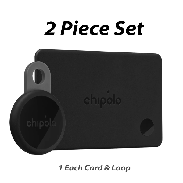 Colors Chipolo CARD + LOOP Bundle – Rechargeable Bluetooth Trackers (Wallet & Item Finder for iPhone & Android)