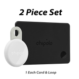 Colors Chipolo CARD + LOOP Bundle – Rechargeable Bluetooth Trackers (Wallet & Item Finder for iPhone & Android)