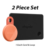 Colors Chipolo CARD + LOOP Bundle – Rechargeable Bluetooth Trackers (Wallet & Item Finder for iPhone & Android)