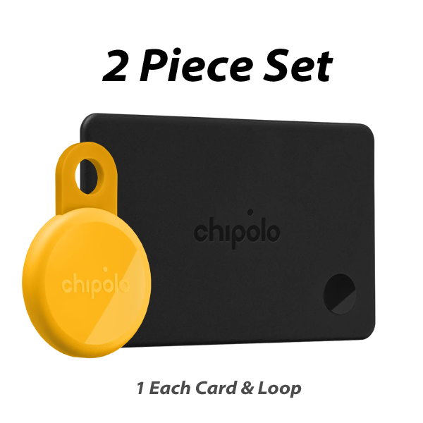 Colors Chipolo CARD + LOOP Bundle – Rechargeable Bluetooth Trackers (Wallet & Item Finder for iPhone & Android)
