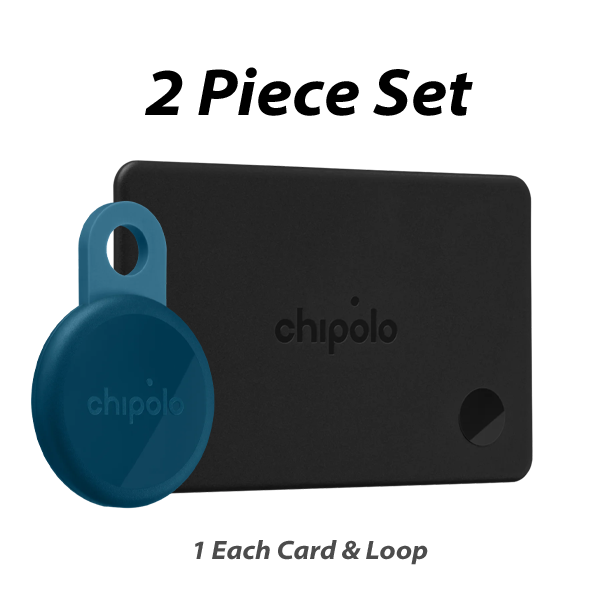 Colors Chipolo CARD + LOOP Bundle – Rechargeable Bluetooth Trackers (Wallet & Item Finder for iPhone & Android)