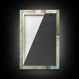 Framed Canvas Wall Art Set of 3 Green Abstract Landscape Print Modern Art Minimalist Decor, Boho Wall Art, Country Decor, Mint Green Art