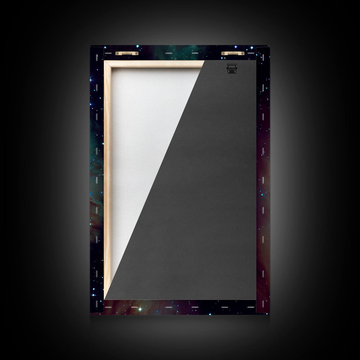 The Stars Glow At Night, framed canvas print, watercolor space painting