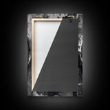 Paint Brush Wall Art, Brush Wall Decor, Black And White Print, Minimalist Print. Wall Decor, Canvas Art, Wall Art, Framed Canvas Wall Decor