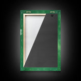 Emerald Green Rain Cloud Wall Art, Framed Canvas Or Poster Print, Abstract Art Print, Minimalist Wall Decor, Maximalist Decor, Dark Green