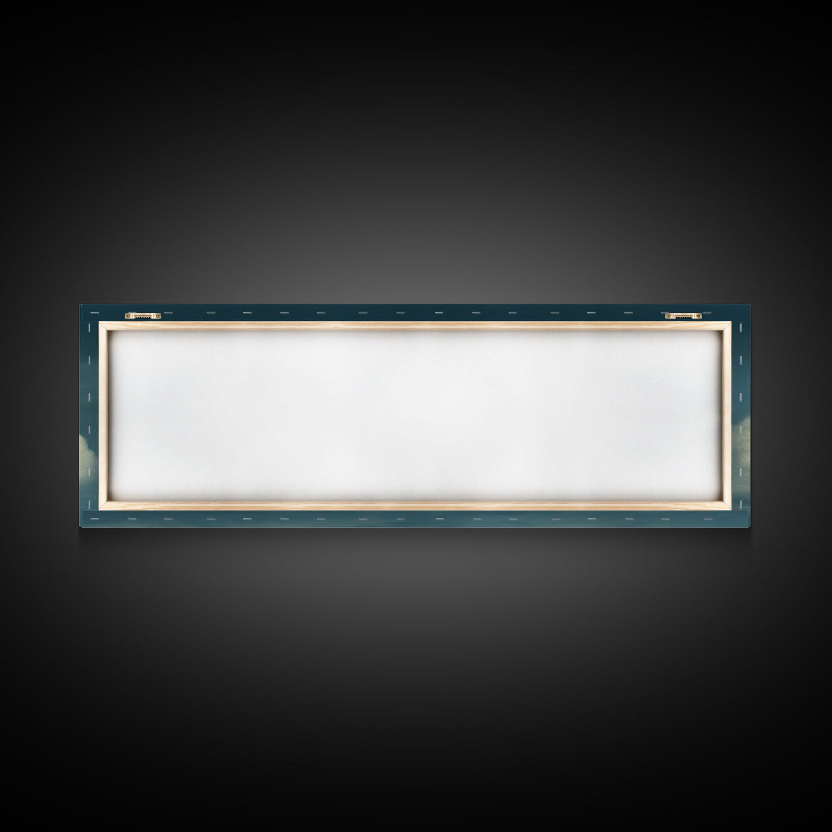 Wide Format Clouds Wall Art - Panoramic Print - Framed Canvas Print - Panoramic Framed Canvas Cloudy Art Print - Clouds On A Blue Sky