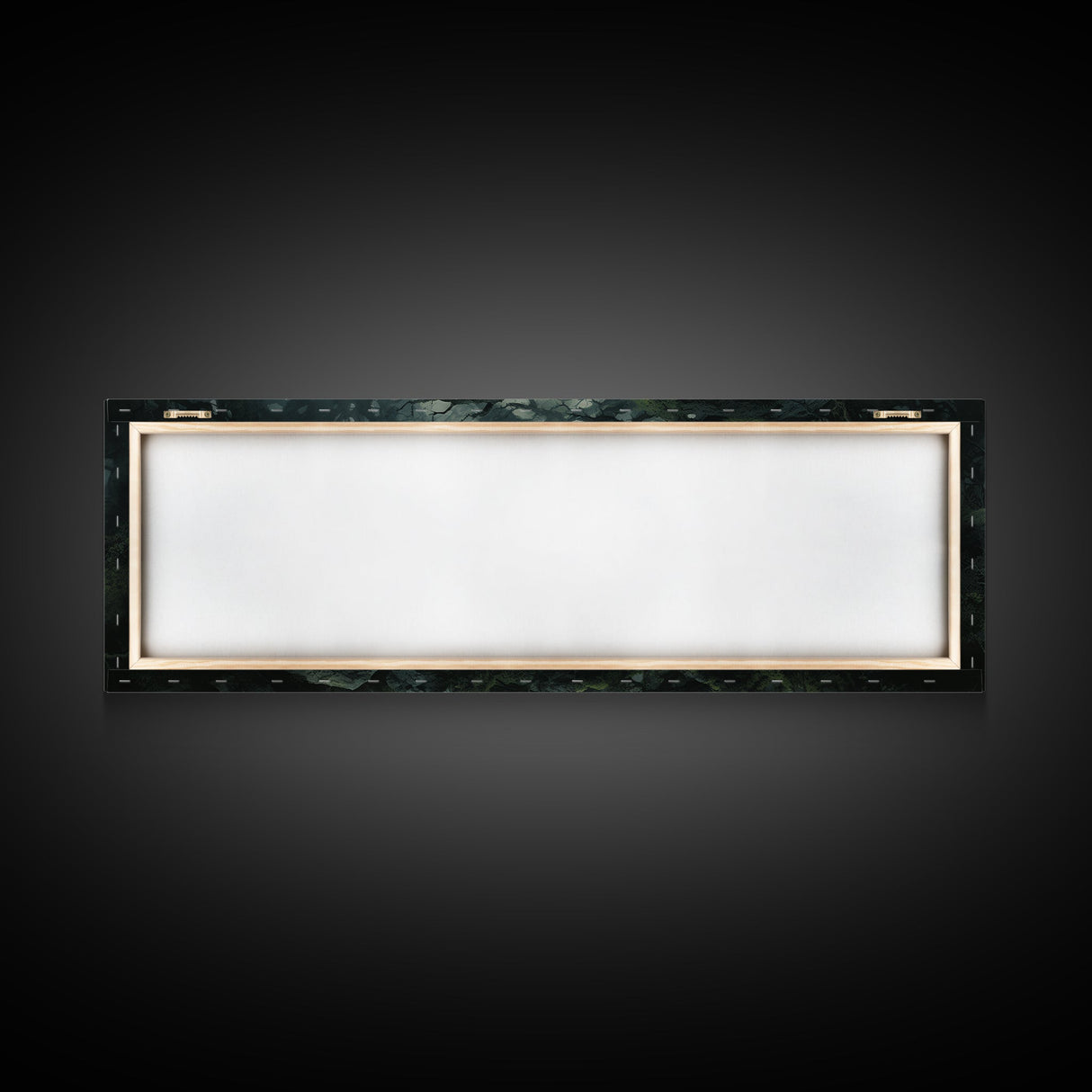 In The Forest - Ready To Hang Panoramic Foggy Pine Forest Canvas Wall Art, Nature Wall Art, Misty Green Forest Print, Modern Home Decor