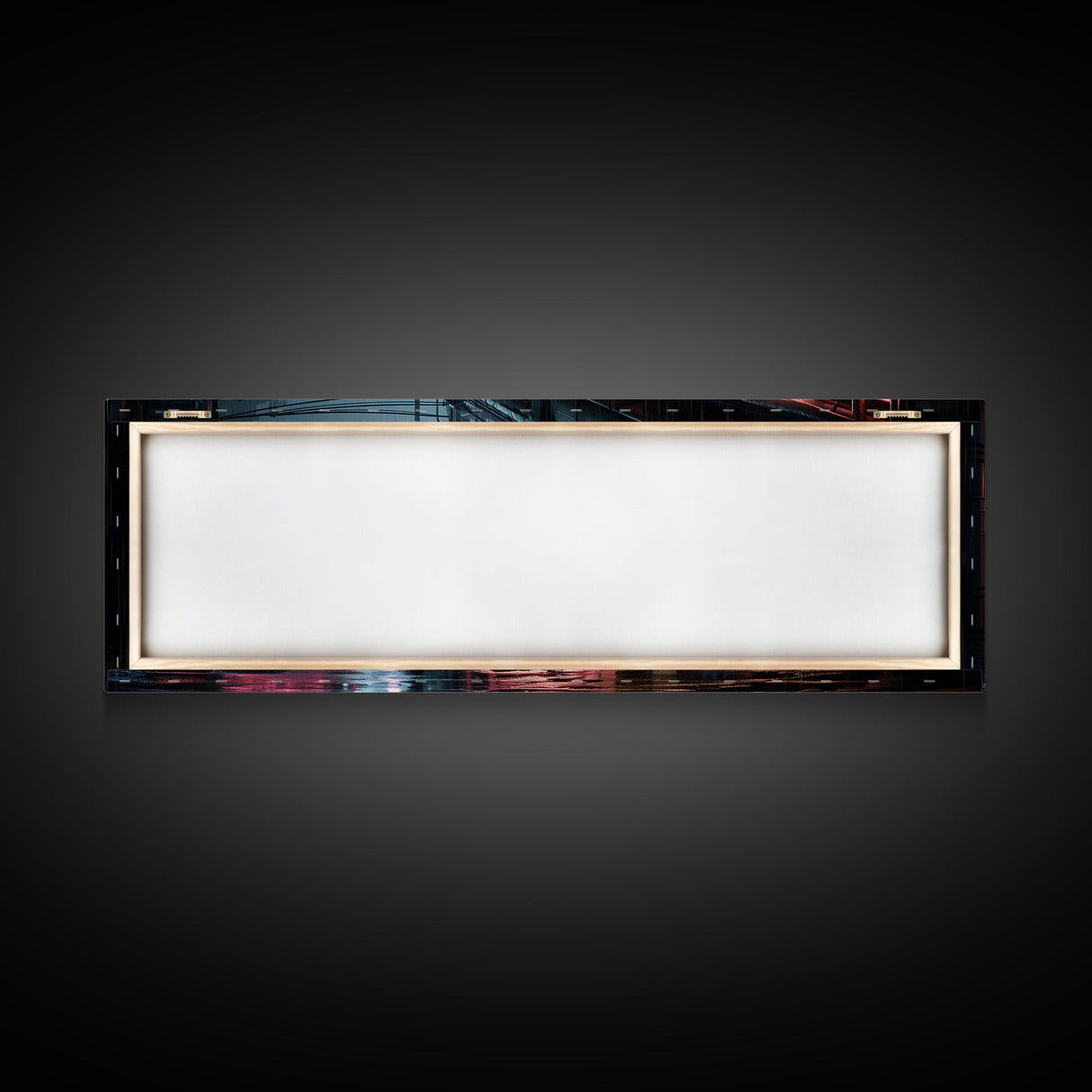 Panoramic Tokyo Streets Wall Art, Framed Canvas Print, Retro Style Japanese Painting, Winter Decor, Panoramic Art, office décor, room décor