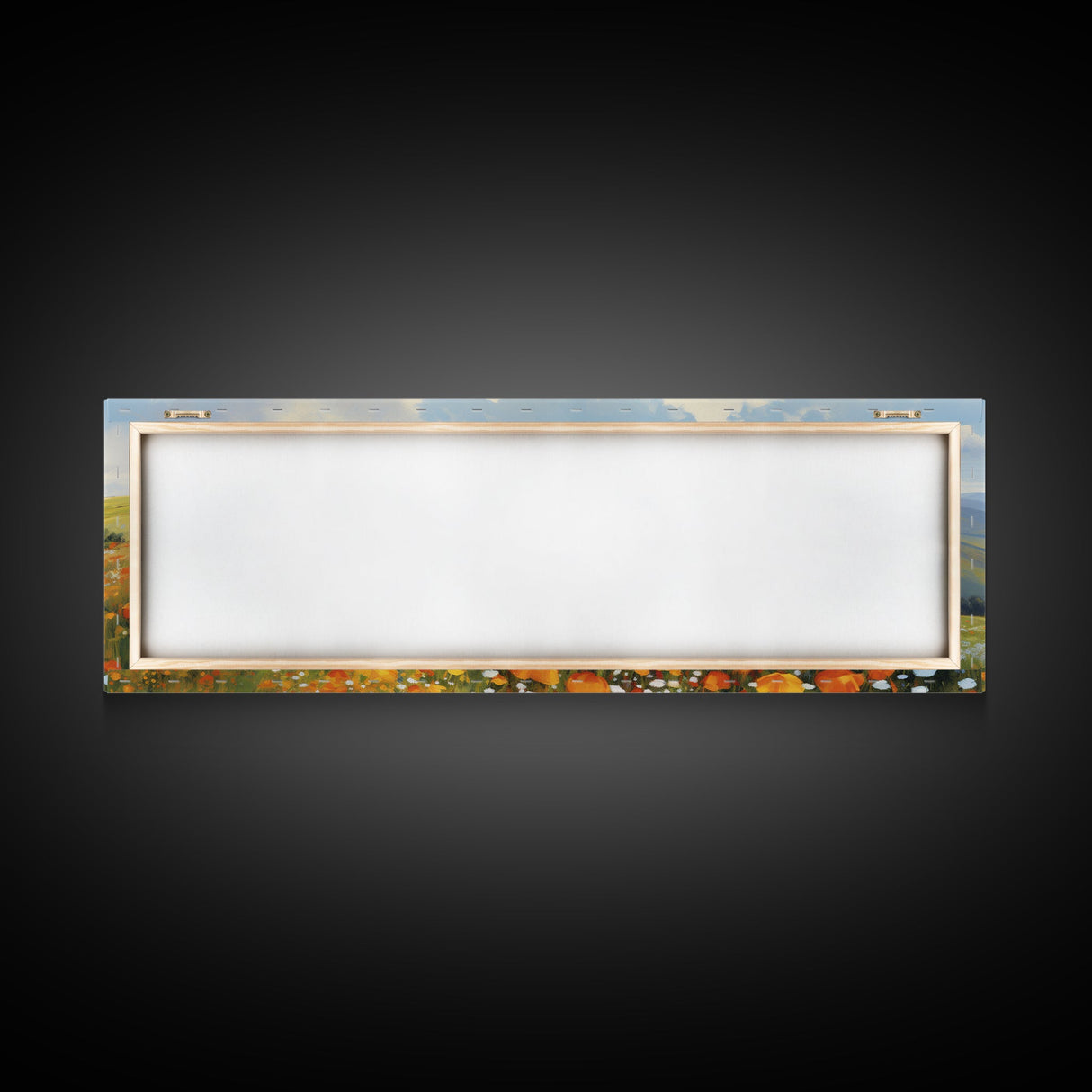 Springtime Panoramic Print - Texas Hill Country In The Spring - Framed Canvas Print - Beautiful Living Room Decor - Country Art - Farmhouse