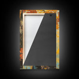 Cowboy Walking in Winter Forest at Sunset Canvas Print, Seasonal Western Wall Art, Rustic Christmas Wall Decor, Vibes, Framed Canvas Print