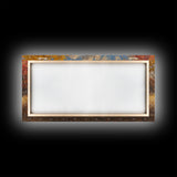 Horseback Riders In Autumn Near Barn, Rustic Fall Wall Art, Cozy Farmhouse Decor Framed Canvas Print, Harvest Time Country Art