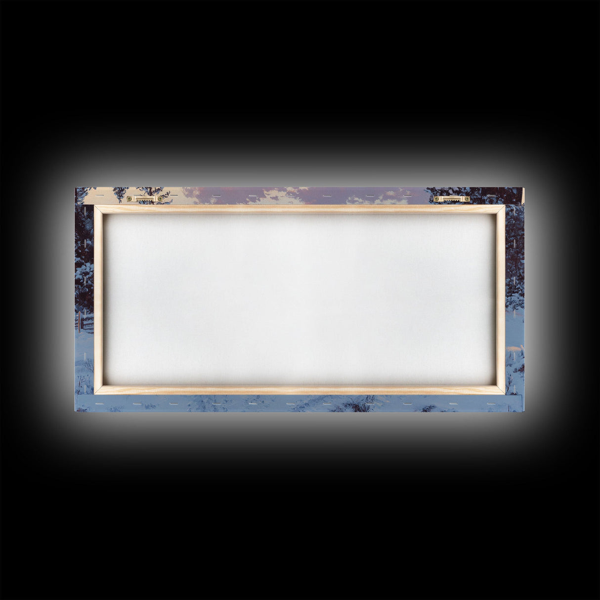 Cowboys and Log Cabin Winter Christmas Framed Canvas Print, Rustic Mountain Holiday Scene Art, Best Christmas Gift Idea, Winter Decor