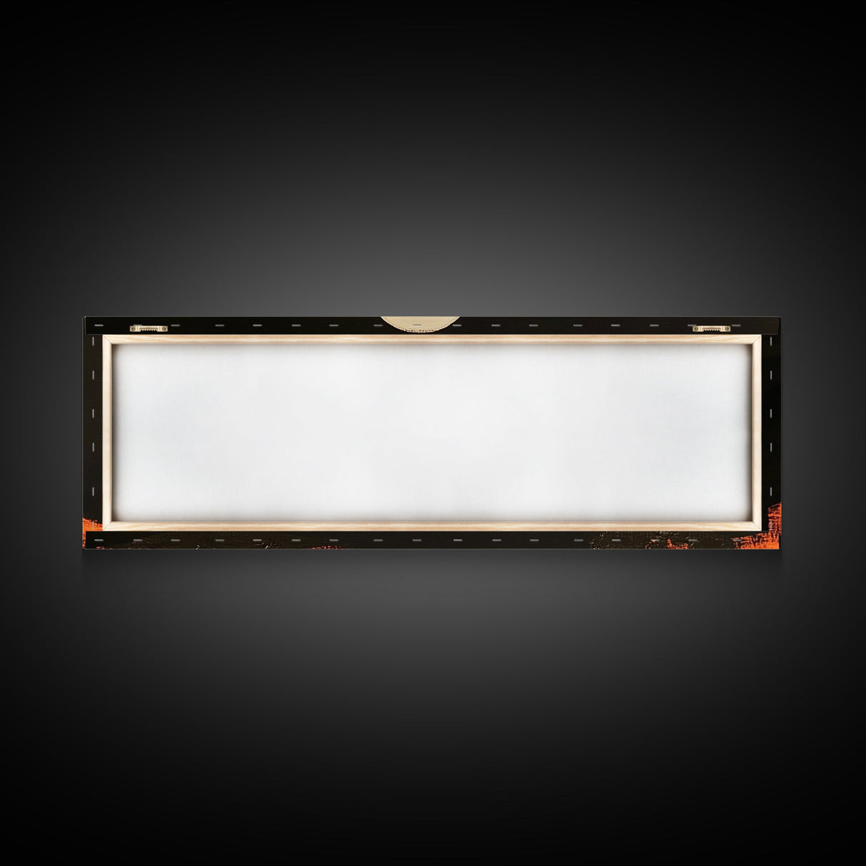 Orange Flying Saucers - UFO Art - Panoramic Print - Cute Alien Art - Nursery Decor