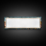 Abstract Wildflower Field Oil Painting Print | Nature Framed Large Gallery Art Ready To Hang, Panoramic Extra Wide Wall Art