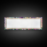 White, Pink and Purple Wild Flowers, Framed Canvas Print, Floral Oil Painting, Abstract Flower Painting, Panoramic Oversized Wall Art