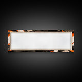 Retro Abstract Art, Framed Canvas Print, Orange, Black and White Wall Art, Oversized Extra Wide Wall Art