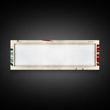 Feathers - Framed Art Deco Canvas Print - Wood Framed Art - Extra Wide Panoramic Art - Oversized Art For Large Space