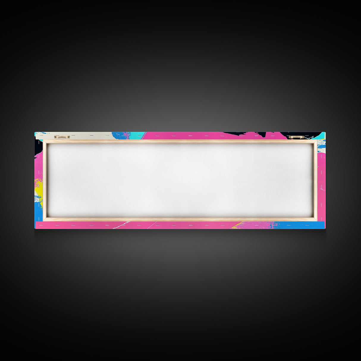 Vaporwave Abstract Wall Art, Canvas Print, Retro 80s Vibe Home Decor, Pink and Turquoise Wall Art, Oversized Art