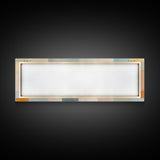 MCM Style Abstract Square, Framed Canvas Print, Mid-Century Modern Wall Art, Pastel Colors, Large Horizontal Wall Art Print